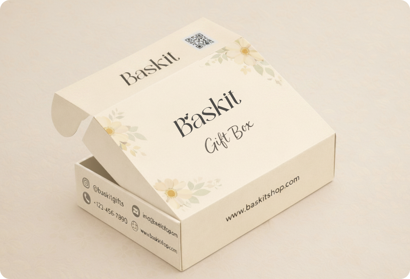 Baskit Floral Identity brand mockup 2