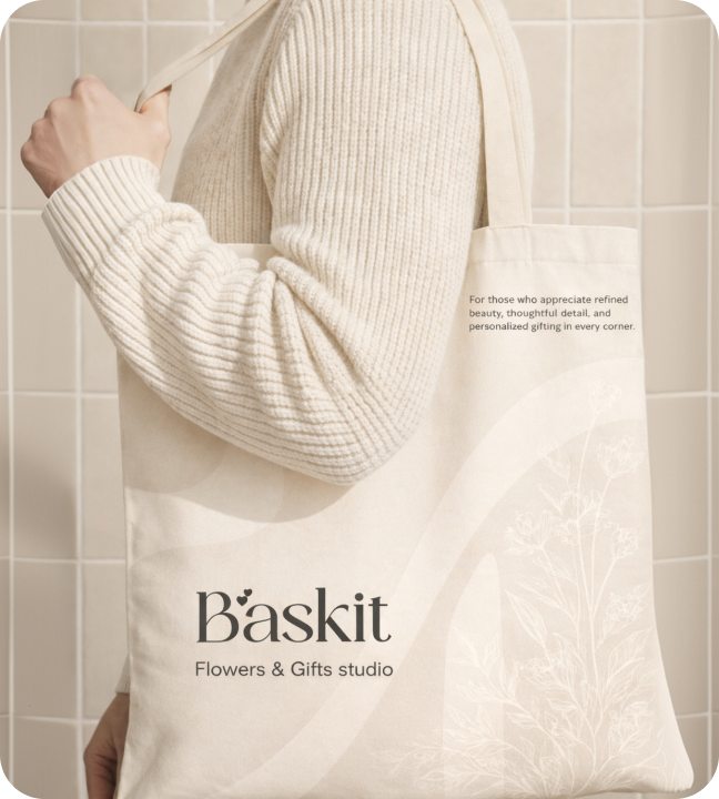 Baskit Floral Identity brand mockup 4