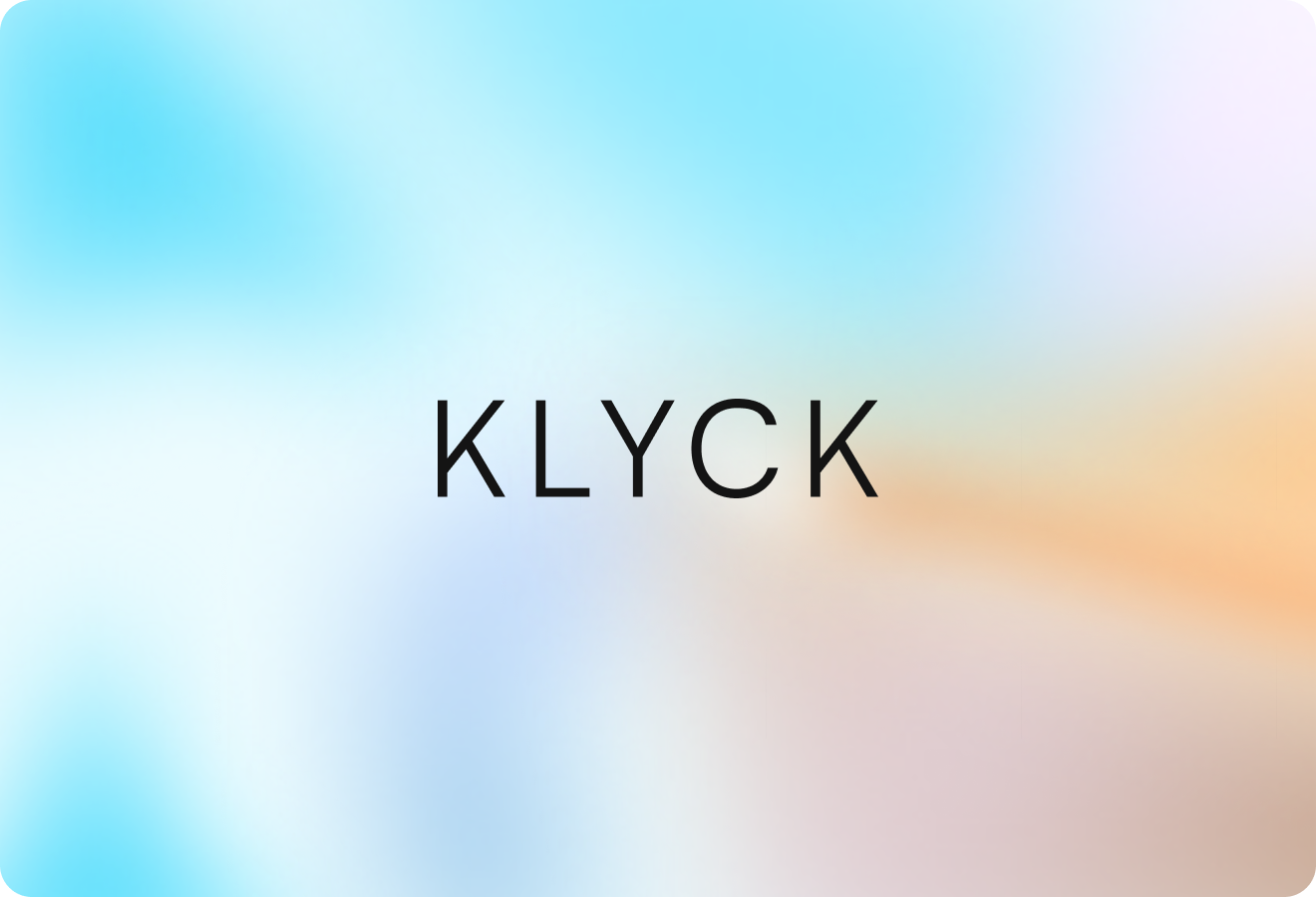 KLYCK Launch Identity hero mockup